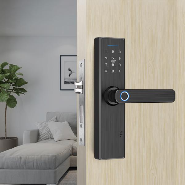 Home Security Fingerprint Smart Door Lock Wifi Password Card Tuya Hotel Smart Lock