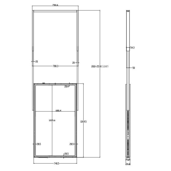 65 Inch Double Sided Digital Signage Display Outdoor Ultra Thin Frame