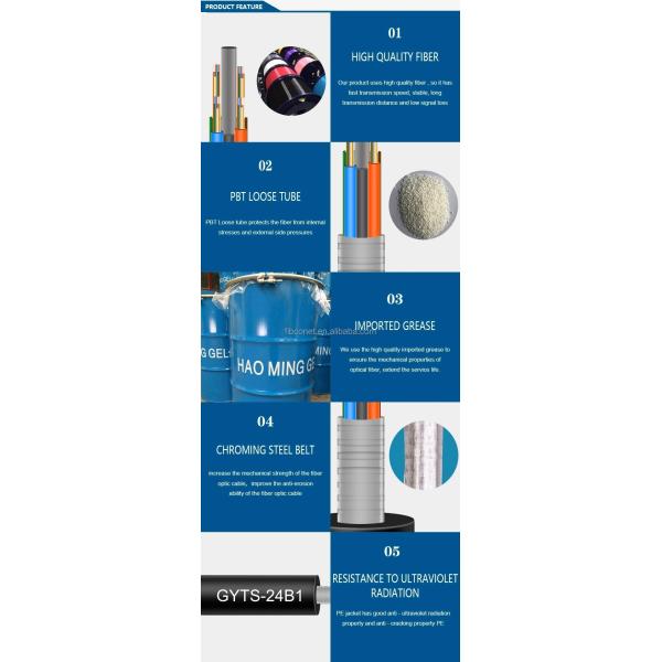 Indoor FTTH Waterproof Single Core Fiber Optic Cable GJFJV/H with and Flame Retardant