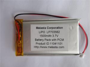 China 1500mAh 3.7V Lithium Polymer Battery (LP703562) with CE approval on sale