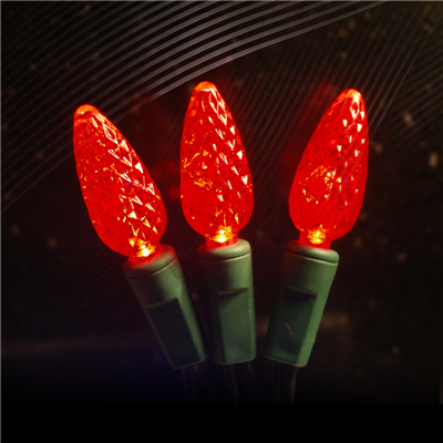 C6 Strawberry Red LED Christmas Lights