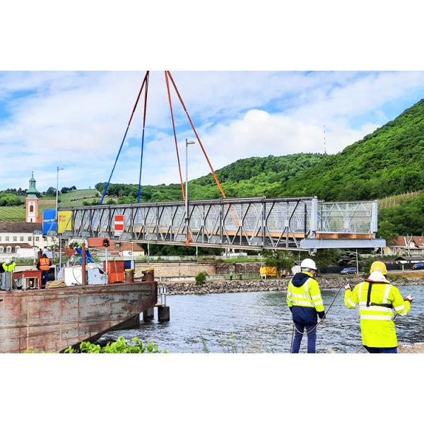 Galvanized Panel Steel Structure Bridge Q355 / Grade 350 / ASTM A992 Portable Steel Bridges