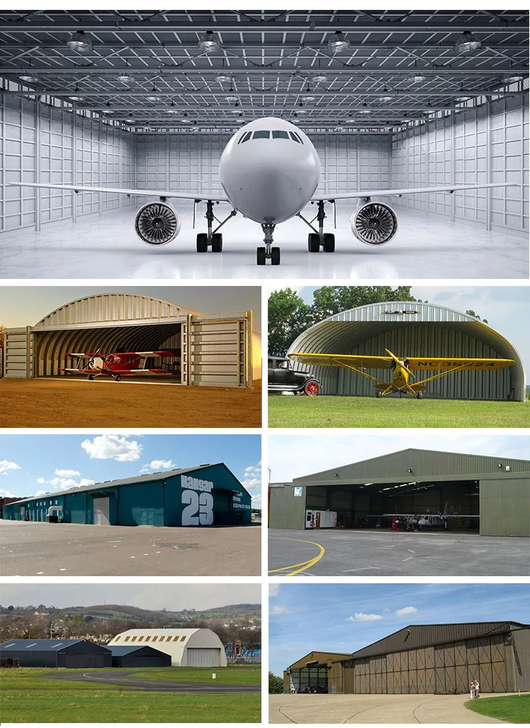 Tolerance ±1% Q235B/Q345B Low Carbon Steel Prefab Steel Structure Warehouse/Hall/Hangar