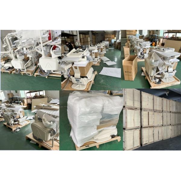 Top Mounted Dental Chair Unit with Teeth Whitening Function Operation Light Luxury PU Leather Dental Treatment Unit