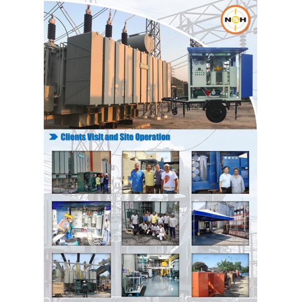 NSH VFD Series Transformer Oil Filtration Machine 500MVA Substation Electrical Control System