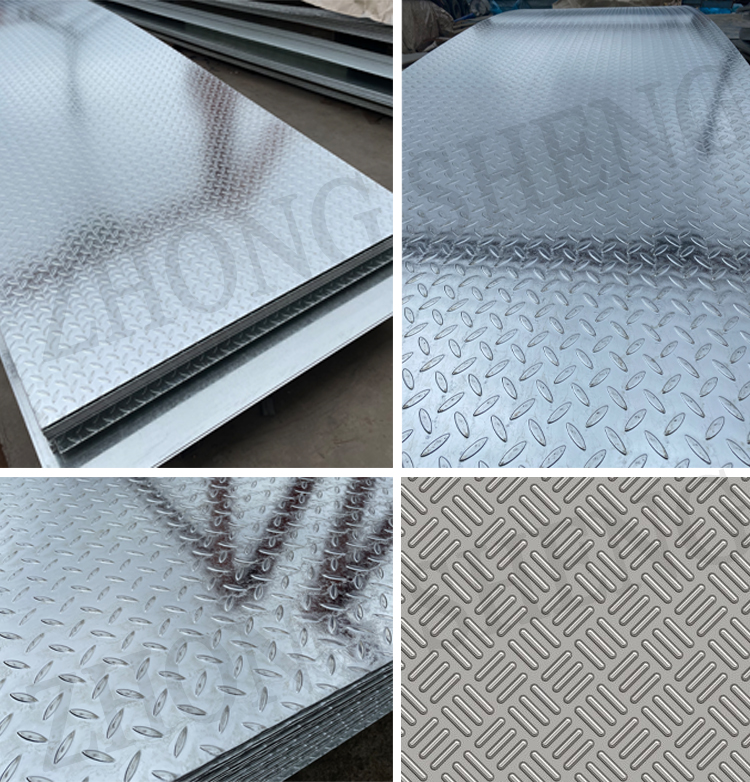 4ft x 8 ft 3mm 4mm metal standard galvanized steel checkered plate sizes for floor stair steps from suppliers at best