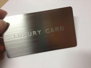 Buy cheap Manufacturer Bulk Laser Cut Photo Etched Cheap Custom brushed  Business Metal Card product