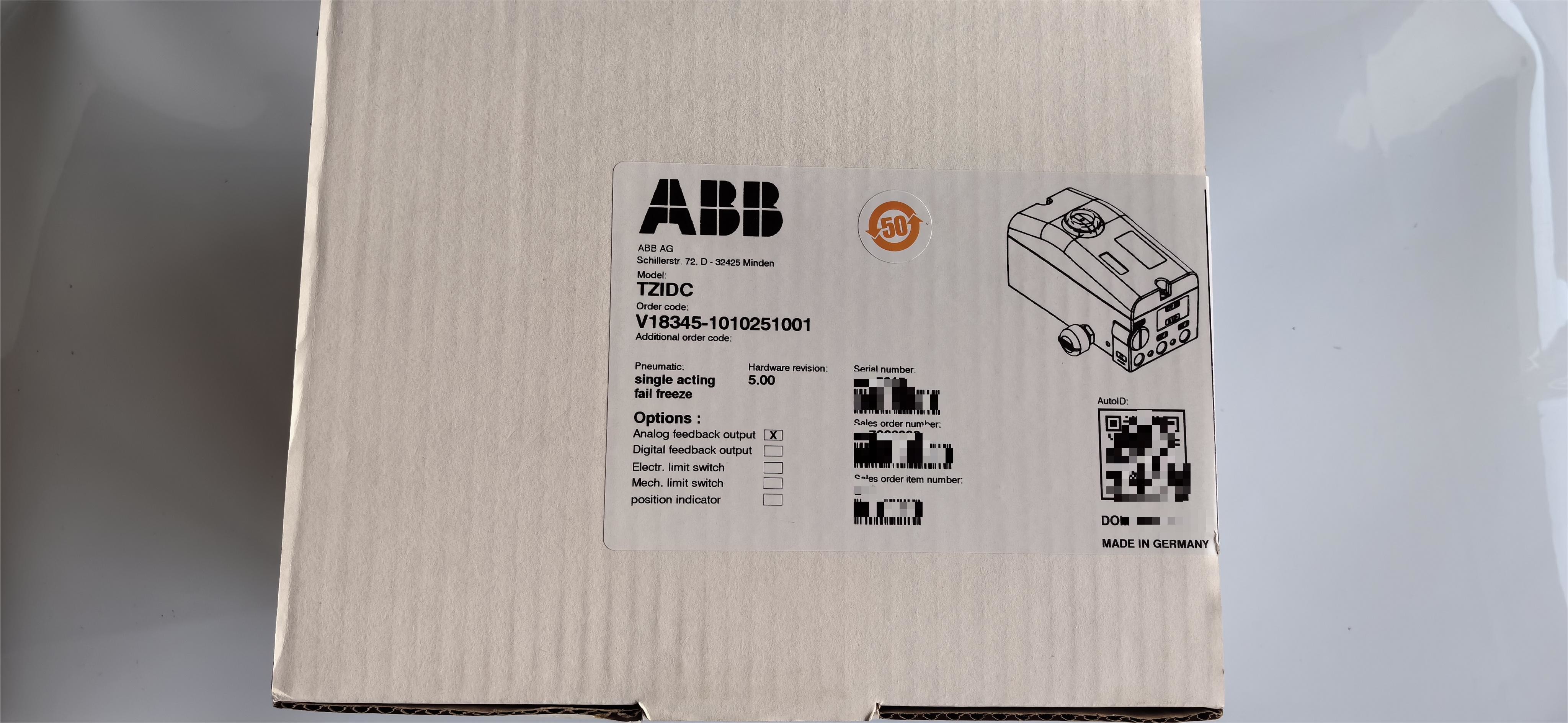 Buy cheap ABB TZIDC Valve Positioner V18345-1010251001 4-20mA Analog Input product