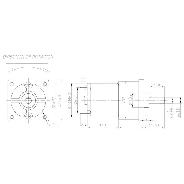 High Torque Dc Metal Gear Box Motor 12v 1000 Rpm Low Rpm 0.5nm Load