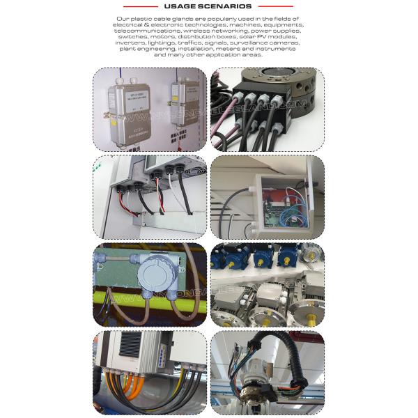 Long Thread PG13.5 Cable Gland, Adjustable 6-12mm Lengthened PG Thread Hermetic Sealing Gland Connector