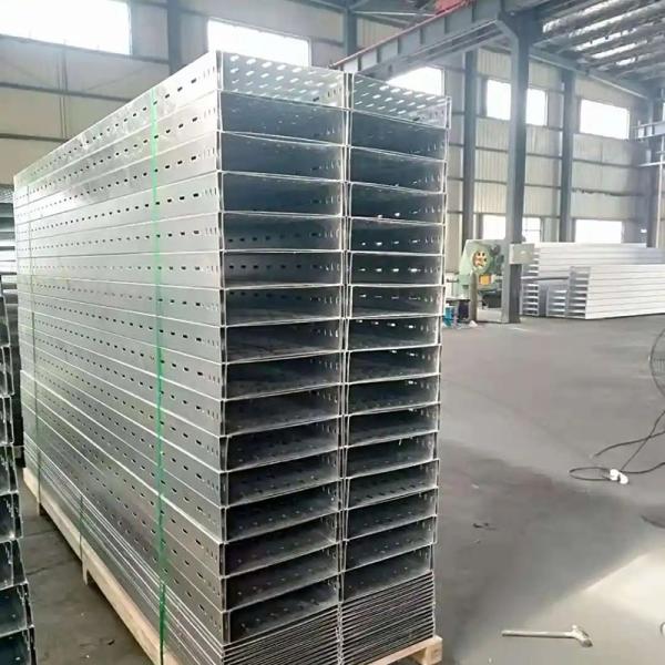 Excellent Ventilation Stainless Cable Tray 1.2mm-2.5mm Easy Installation Silver Color
