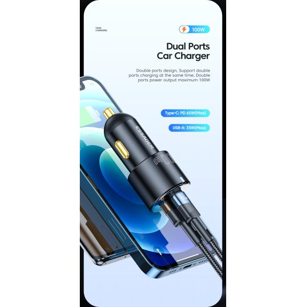 City F688 F689 F699 Type C USA B Power Supply Adapter Car Charger 66W 60W