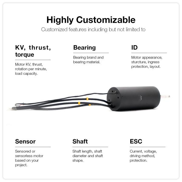 46KG Thrust Underwater Propulsion System With 66160 Motor 14S 160A And Propeller
