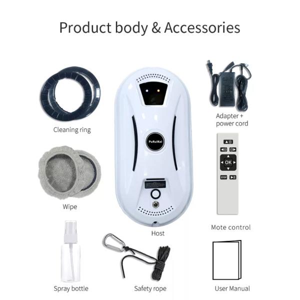 80W Smart Window Cleaner Robot with App Control 110-240V