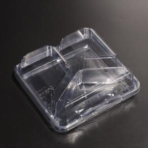 China Clear PET 3-Compartment Food Container for Convenient Multipurpose Storage on sale