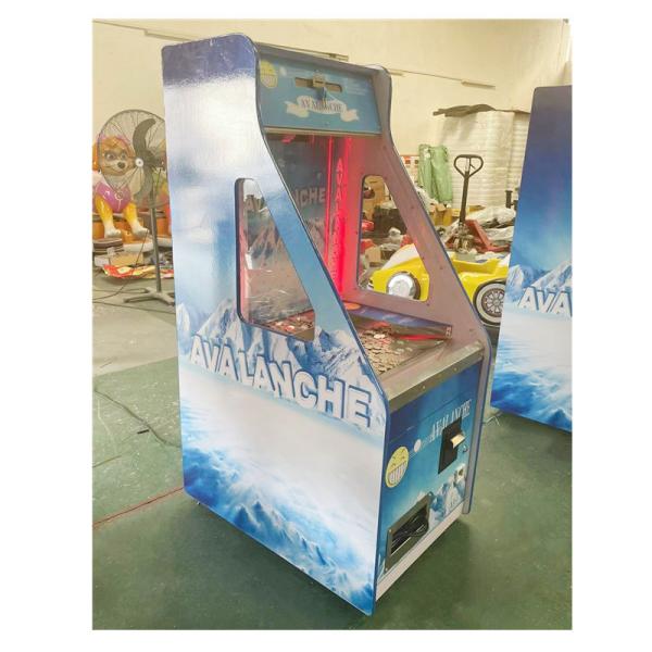 Upright Reusable Coin Drop Machine , Multifunctional Quarter Coin Pusher