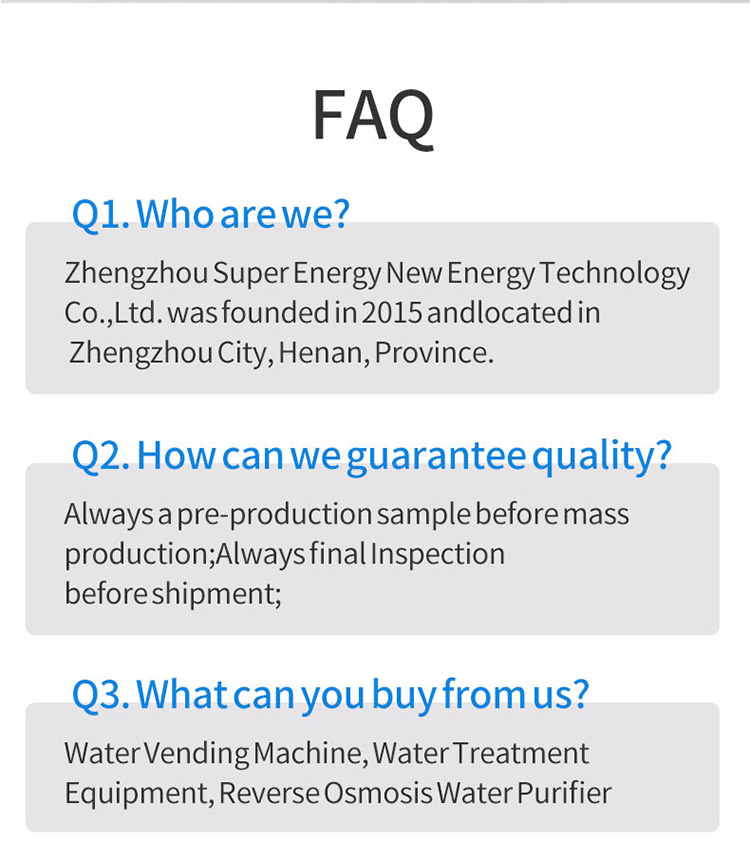 Water Vending Machine With RO System Filter and Front Door Open Design Easy to Install Water Vending Machine