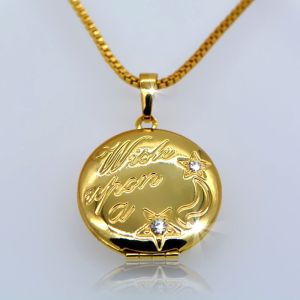 Buy cheap Locket Pendants jewelry New Vintage Little stars round Pendants jewelry 18k gold plating product