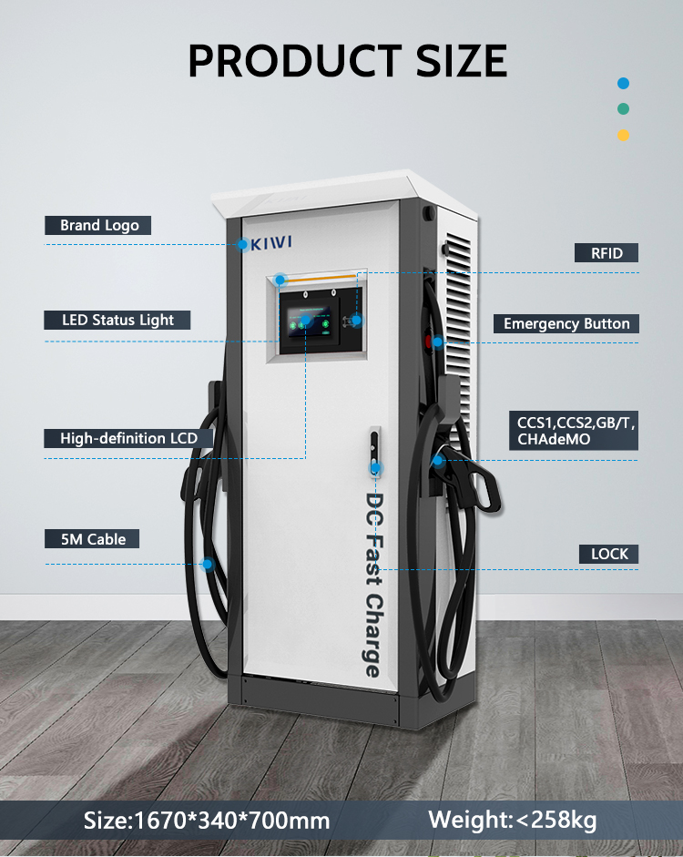 Highly Original Charger for Benz EQB 60KW EV CCS Car Battery DC Fast Charging Station