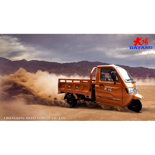 Reversible Lifan 200cc Engine Motocarro Delivery Van with Closed Cabin Cargo Tricycle