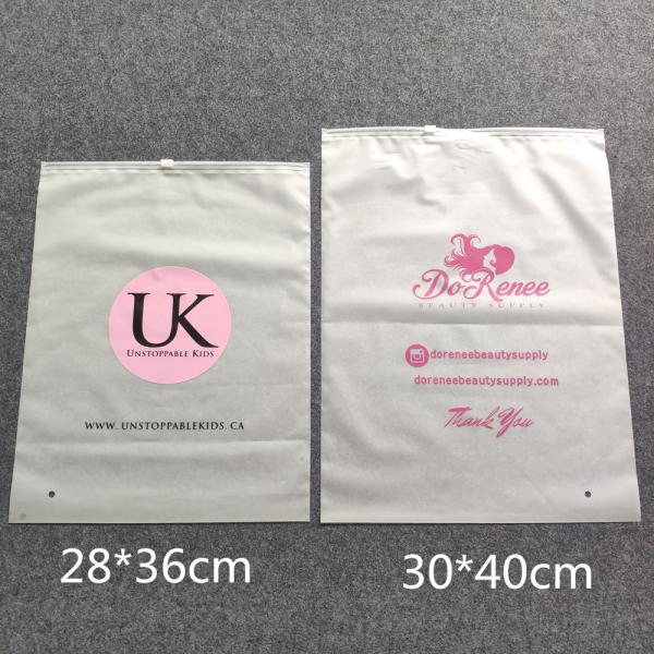 printing waterproof frosted pvc plastic bra bag,vinyl EVA PVC travel apparel package storage bag zip slider with string