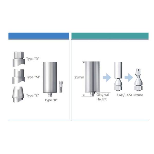 MegaGen ANYRIDGE® Dental Implant Internal Titanium Premill Blank Abutment 14mm Engaging SMALL/REGULAR/WIDE/SUPER WIDE 2