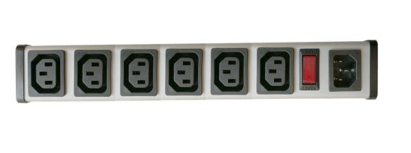 Quality UL C-UL list IEC 6Way PDU Power Distribution Unit , Outlets Power Strip with Switch built in 15A Overload Protector for sale