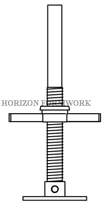 Adjustable Screw Jack Made Of Solid Steel Rod For Leveling Ringlock Systems