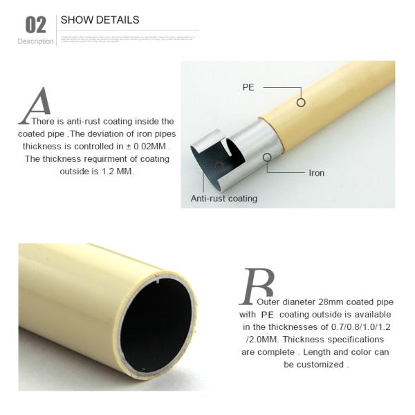 4000mm JY-4000XY-P Plastic Coated Pipe SPCC PE Coated Pipe