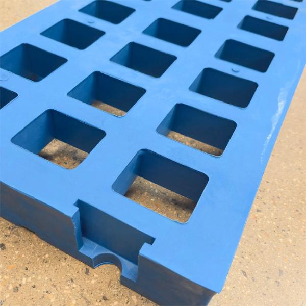 20*5mm Opening Size SELM Type Flexible Edge Rubber Screen With Vibration Noise Reduction