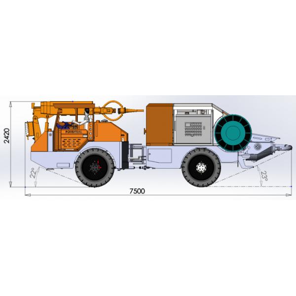 Articulated Type Robotic Shotcrete Machine Hydraulic Control For Underground And Mining