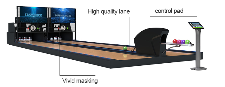Manufacture 4*12' Bodybuilding Fitness Bowling Machine with 1 Lanes Hand Refurbished