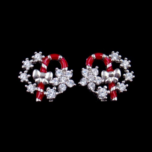 Quality Exquisite Star Charm Earrings Christmas Wreath Enamel Costume Jewellery for sale