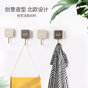 Nordic Style Latchkey 3.5x6cm Self Adhesive Plastic Hooks