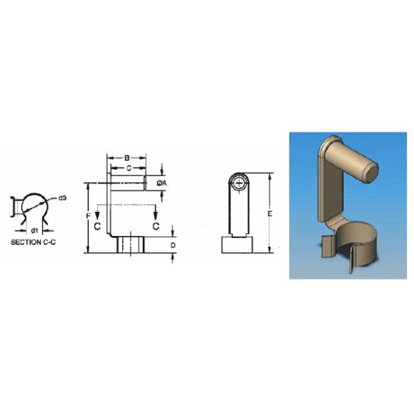 Different Dimensions Of Gas Spring Carbon Steel Clevis