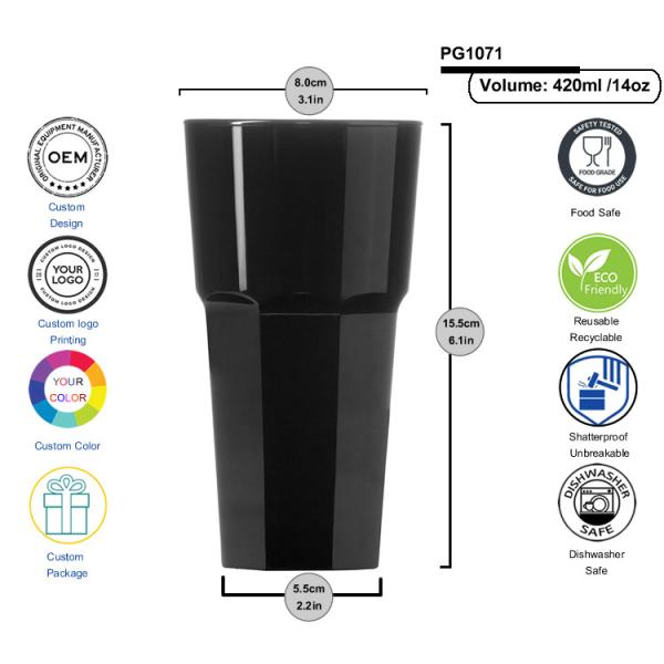 Spirits Whiskey Plastic Tumbler Glasses Acrylic Wine Tumblers OEM ODM