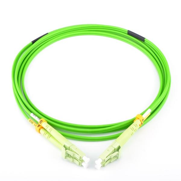 LC To LC Fiber Optic Patch Cables 100Gb Duplex Multimode 50/125 OM5 Premium LSZH