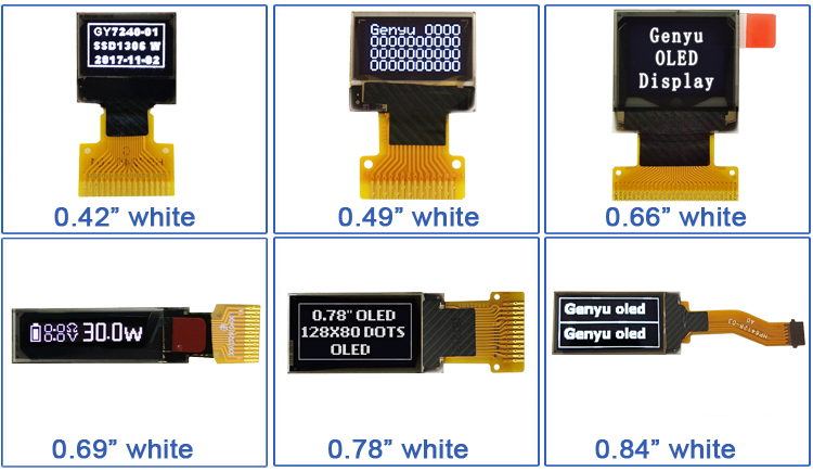 128X64 OLED Customized Fpc Spi i2c Micro Monochrome 0.91 0.96 Oled Display Small Lcd Screen Module Panel Mini 128X32 0.96