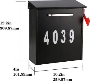 Buy cheap Mail Box Post Wall Mount Locking Mailbox with Code Lock Large Capacity Letterbox with House Numbers product