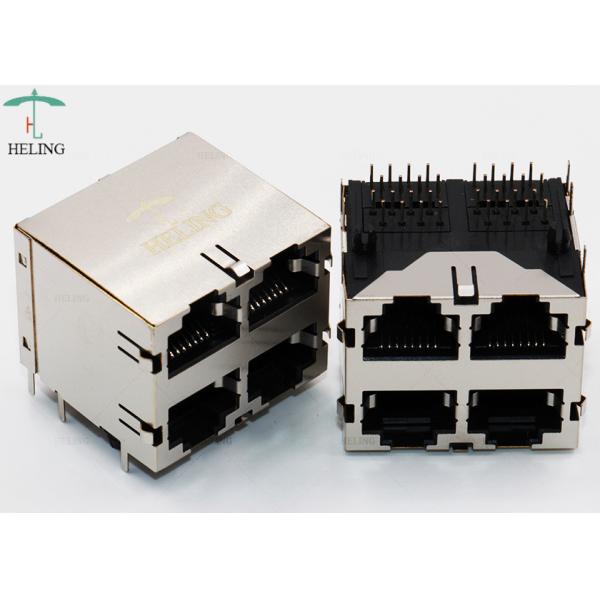 OEM 2x2 Ports RJ45 Jack Modular Connector Thru - Hole MJ5988-B022-RS