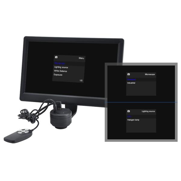 Biological Compound Video Digital Microscope / 12.5" Lab Trinocular Profesional Pantalla Lcd Microscope