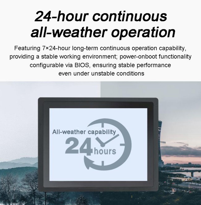 Aluminum Alloy case Ip65 Capacitive Touch Display Lcd Flat Screen Full hd Embedded Industrial Computer Customization With Rj45 and Rs232 Ports