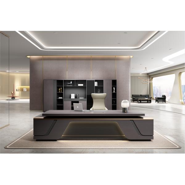 High-Quality Modern Technology Sense Executive Desk CEO Offic Table BMW Grey + White