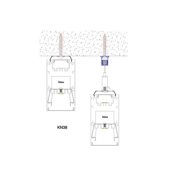 IP20 35*55mm 2M Up And Down Lighting LED Profile