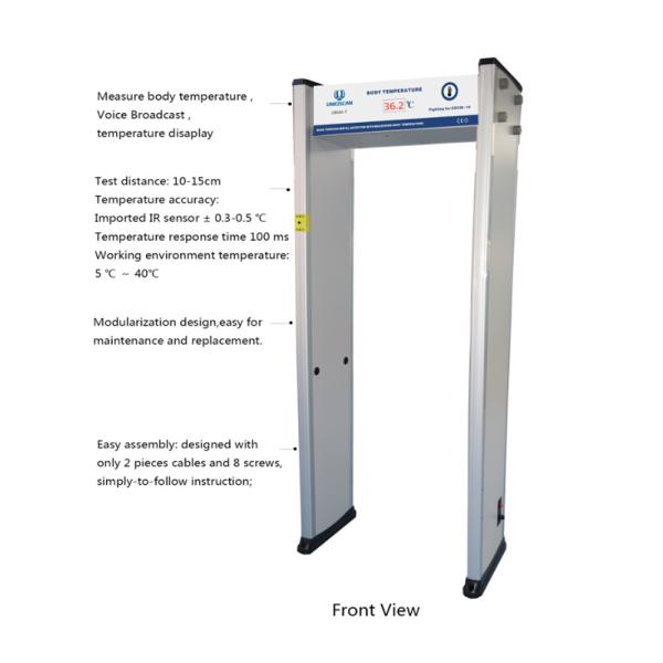 6 Zones 5 Digital 8KHZ Walk Through Security Metal Detectors