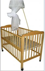 Buy cheap Safety standard Wooden Sleigh Baby Cot Crib Bed with Mosquito Net product