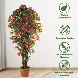 Buy cheap Indoor Real Touch Artificial Flowers Greenery Plant Azalea Tree product