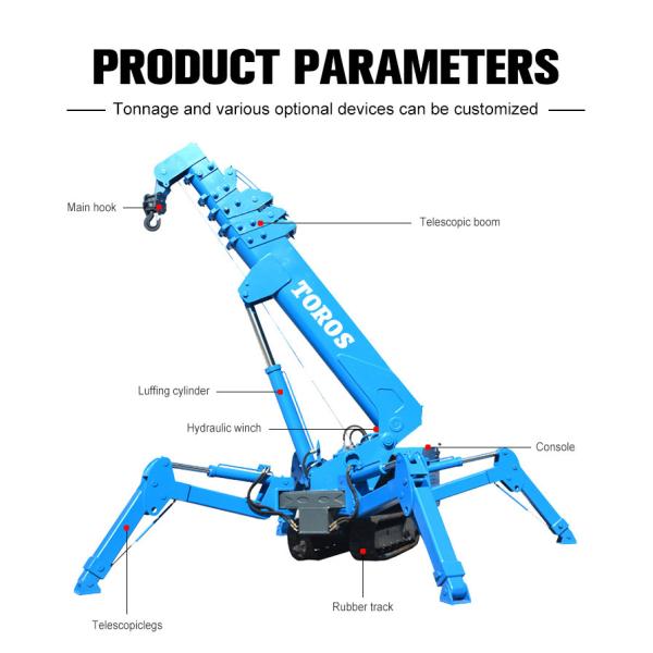 Telescopic Compact Spider Crane With Maximum Underground Head Of 20.5m