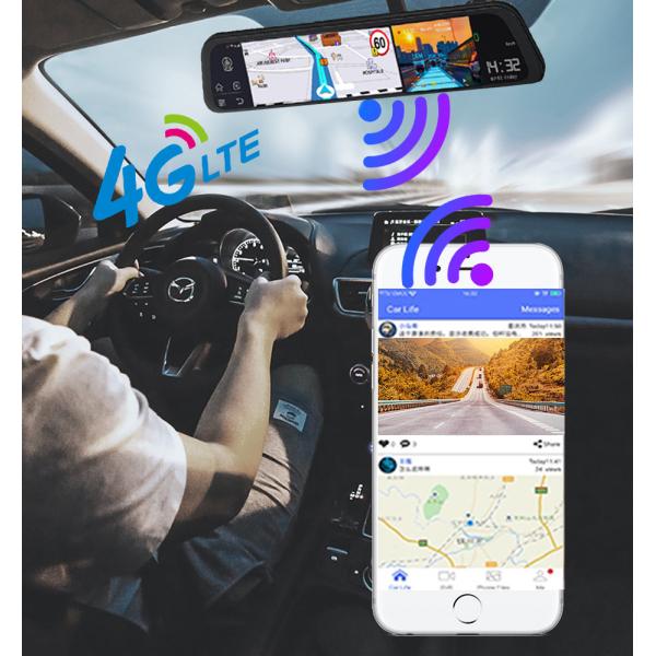 4G ADAS Android GPS Navigation Vehicle Car Camcorder FHD 1080p DVR 12inch