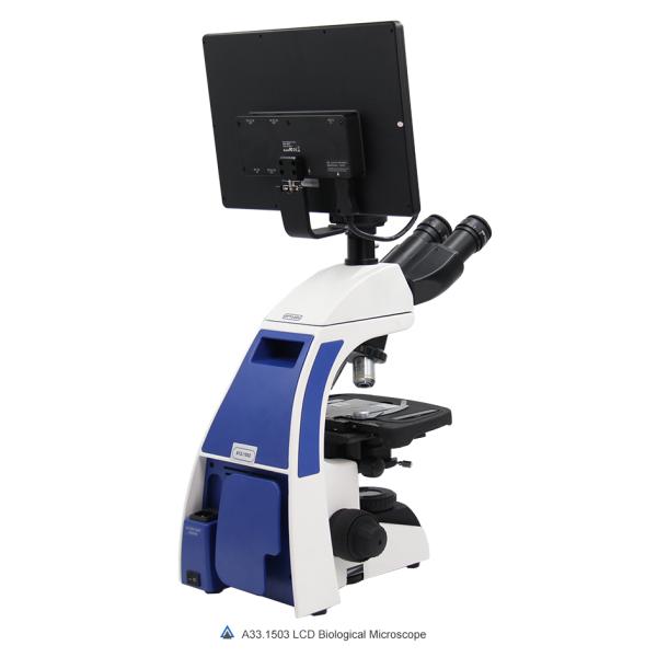 Biological Compound Video Digital Microscope / 12.5" Lab Trinocular Profesional Pantalla Lcd Microscope